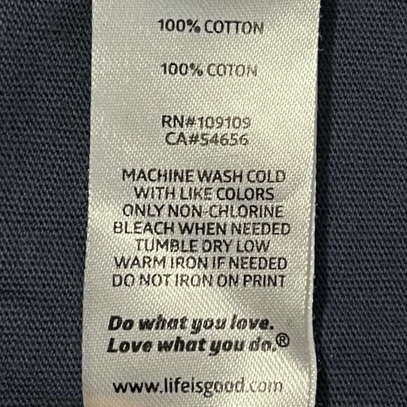 NWT Life Is Good “Namaste Six Feet Away” (Small) Blue T-Shirt - Picture 7 of 9